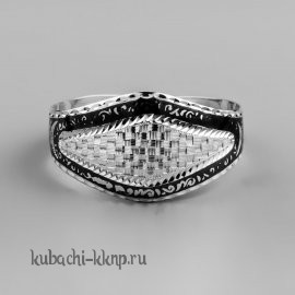 Серебряный браслет Кубачи с лазерной гравировкой - БР123