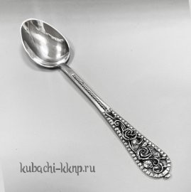 Серебряная ложка с розочками - Л00082