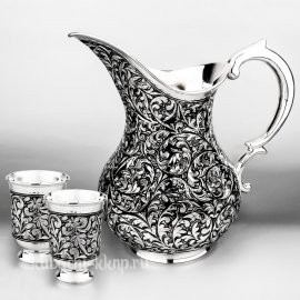 Серебряный набор для воды «Краса» - ндв055
