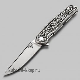 Выкидной серебряный нож 