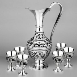 Набор для виски или коньяка из серебра 