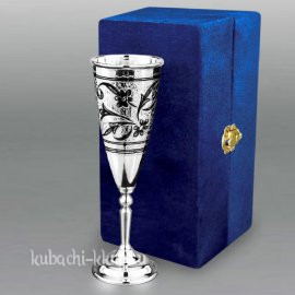 Серебряный фужер для шампанского - ф0030а