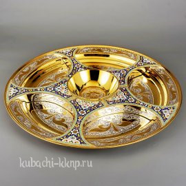 Менажница серебряная «Финифть» - мн03