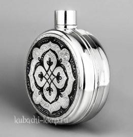 Фляга из серебра «Широкая» - фл026