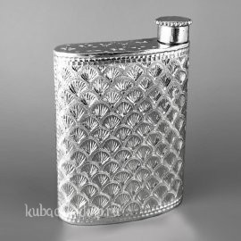 Небольшая серебряная фляга ручной работы - ФЛ125м