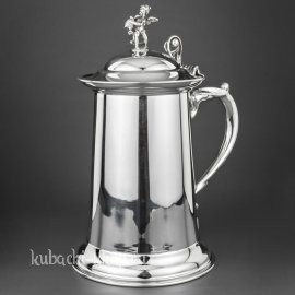 Большая серебряная кружка «Глянец» большая - кр052