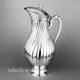 Большой серебряный кувшин с крышкой 