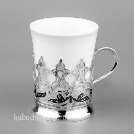 Подстаканник серебряный для кофе «Император» - пд057