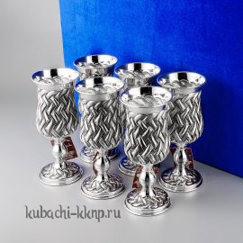 Набор серебряных фужеров (6 персон) - ф00020-6