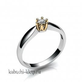 Нежное женское кольцо из белого золота - Yuv - 895