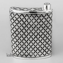 Фляга серебряная  «Три капли» - фл070