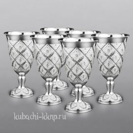 Набор серебряных бокалов 