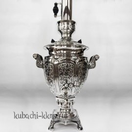 Серебряный самовар на дровах - см018