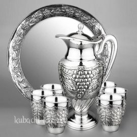 Набор для воды из серебра на 6 персон 