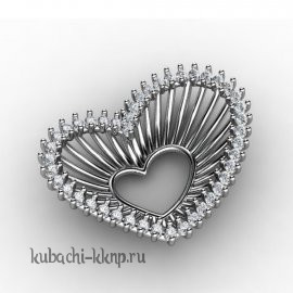 Кулон  из золота с фианитами 