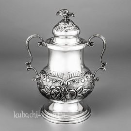 Серебряная сахарница «Цветы» - сх020