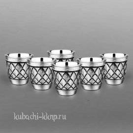 Набор серебряных стопок для водки 