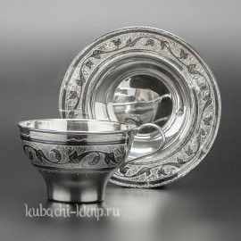 Серебряная чайная пара - чп0005