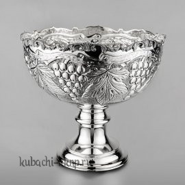 Серебряная конфетница «Виноград» малая - кф176