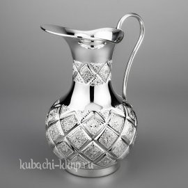 Серебряный мини кувшин «Лазер» для воды - кв158