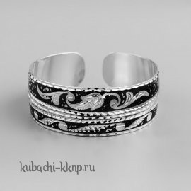 Серебряный женский браслет с гравировкой - БР170