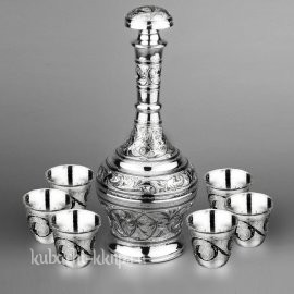 Набор для водки, виски или коньяка из серебра 