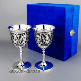 Набор серебряных бокалов для вина, 240 мл - ф0029-2
