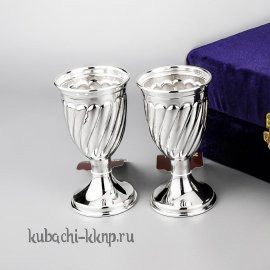 Набор серебряных рюмок «Волна» - р00029м-2