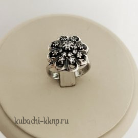 Серебряное женское кольцо 2Гербера