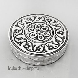 Серебряная таблетница с гравировкой - ТАБ05