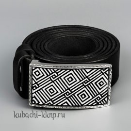 Стильный мужской ремень из серебра - рм36