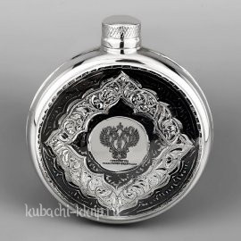 Серебряная фляга с гербом Прокуратуры  России - фл115п