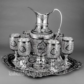 Набор для питья из серебра  «Грация» - ндв014