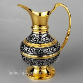 Серебряный кувшин с позолотой «Краса» - кв140
