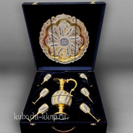 Серебряный набор для вина на шесть персон - вн08