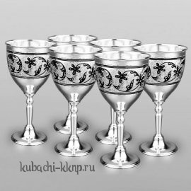 Набор серебряных бокалов  - ф00015-6