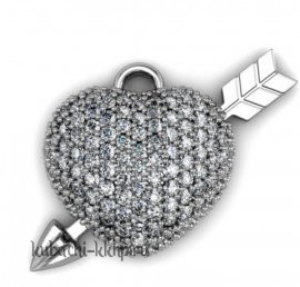 Золотой кулон с фианитами 