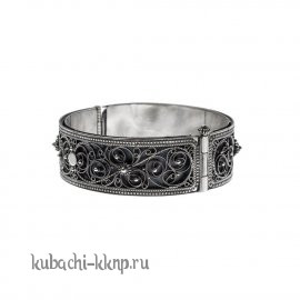 Браслет из серебра с тонкой филинранью - Б0008