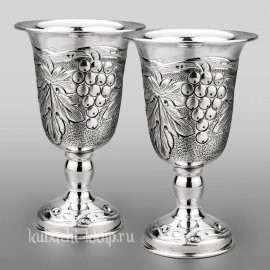 Набор из двух серебряных бокалов для вина 