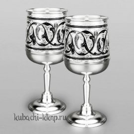 Набор из двух серебряных бокалов 