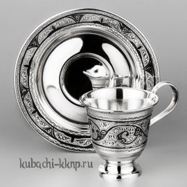 Серебряная чашка для кофе - чп003