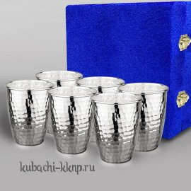 Набор из шести серебряных стаканов 