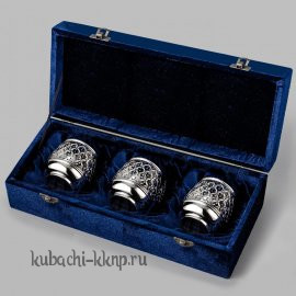 Набор из трех серебряный стаканов 