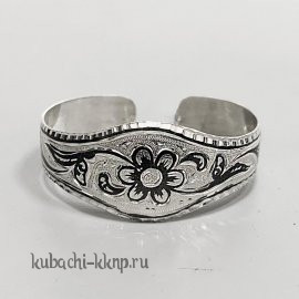 Женский браслет из серебра с цветком - БР240