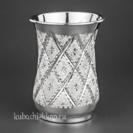Серебряный стакан с чеконкой «Лазер» - ст014