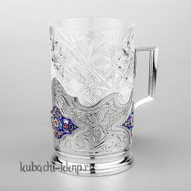 Подстаканник с эмалью 