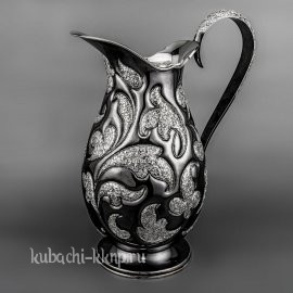 Эксклюзивный авторский кувшин из серебра, 1,6 л - кв067