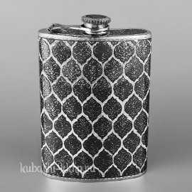Серебряная фляга с откидной крышкой 