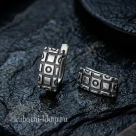 Серьги серебро 925 глянцевые кубачинские - яс1