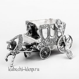 Серебряная солонка с ложечкой 